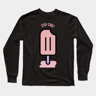 Stay cool pink popsicle Long Sleeve T-Shirt